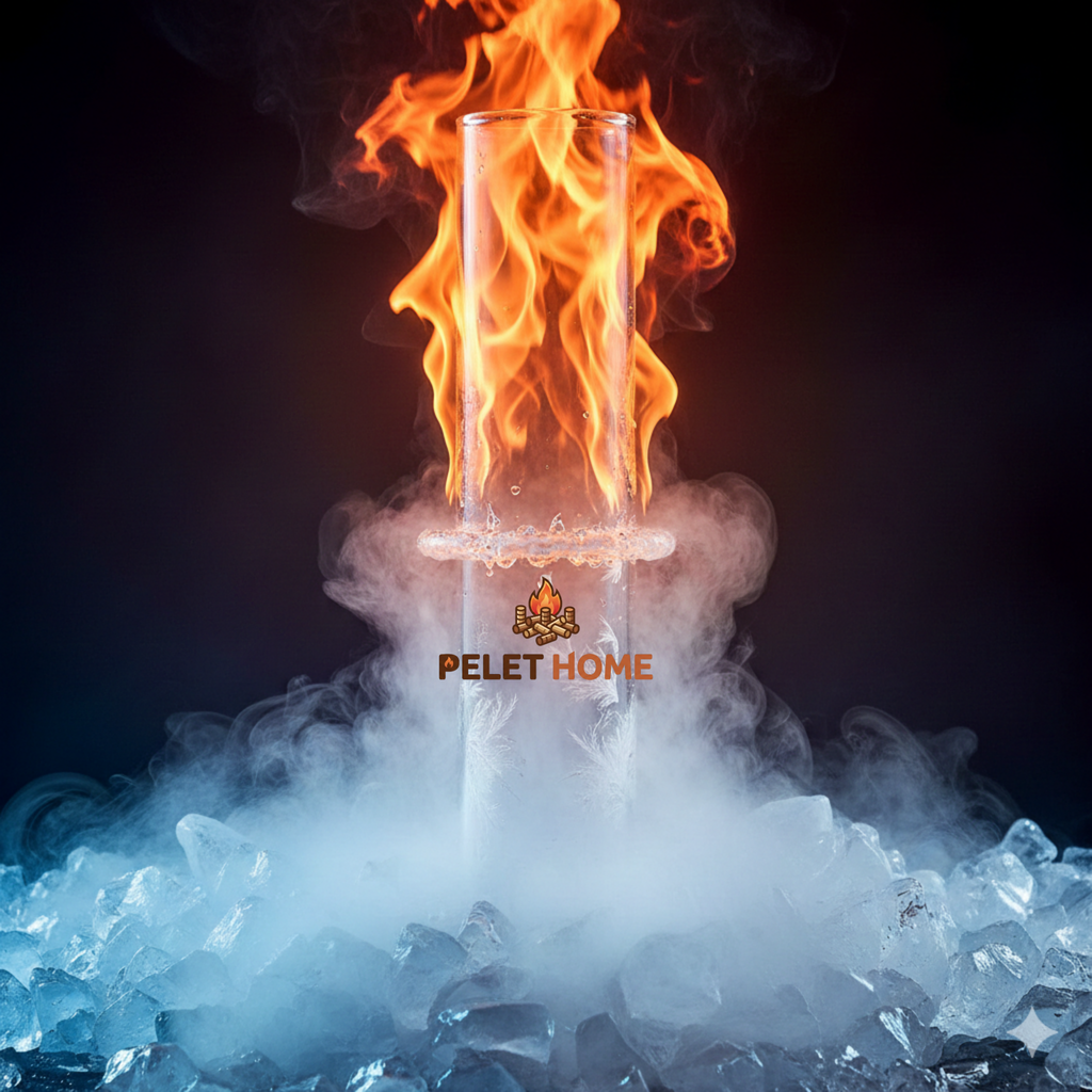 Yüksek Isıya Dayanıklı Borosilikat Cam Boru - 38 cm x 9 cm (Pelet Sobası ve Isıtıcı Uyumlu)